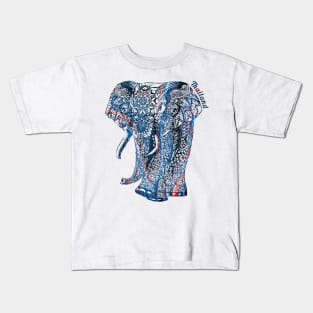 Ornate Asian Elephant In A Colorful Illustration Kids T-Shirt